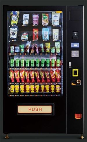 Combo Vending Tshuab Nrog Daim Ntawv Nyeem Ntawv